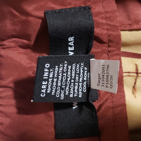 Faux leather pants. Size 10. Burnt red color. Who What Wear  brand - Picture 9 of 9